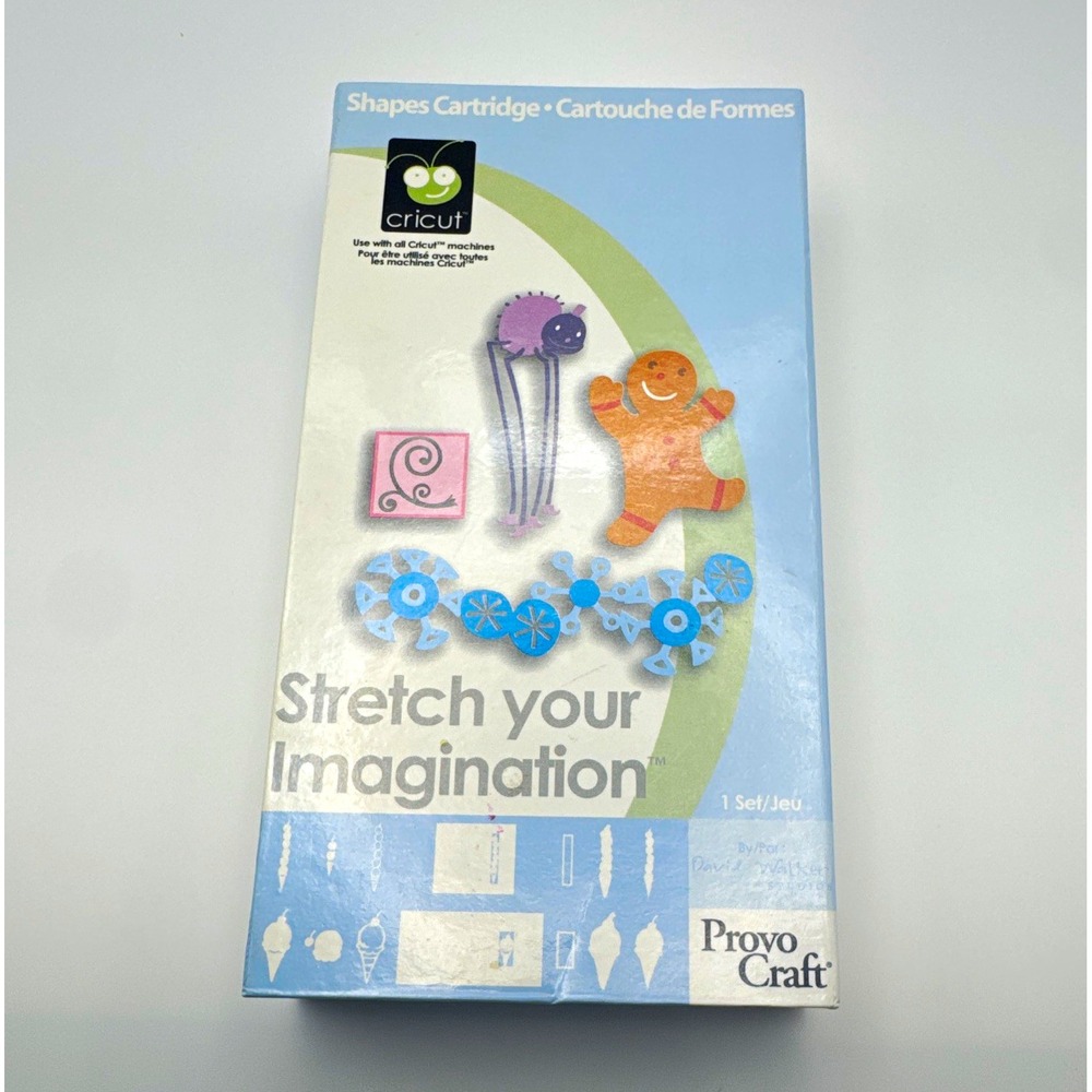 Cricut Stretch Your Imagination Cartridge & Booklet Shapes Die Cutting 29-0422